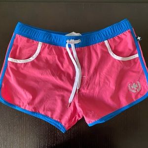 ANDREW CHRISTIAN Pink Swim Trunks, Large